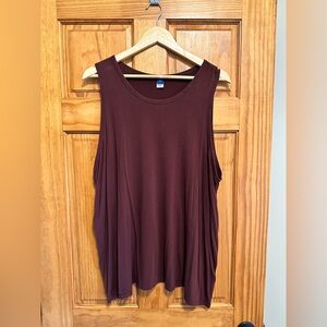 Old Navy Red Sleeveless Relaxed Tank Top
